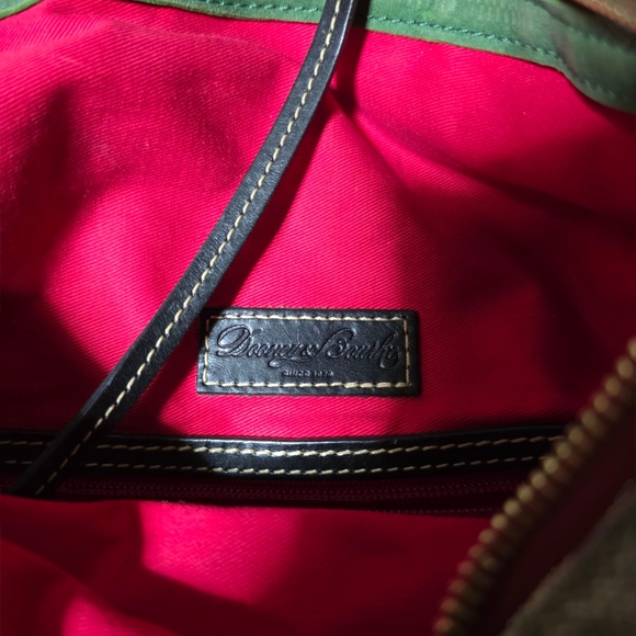 Dooney & Bourke Beige and Brown Monogram Shoulder Bag - Picture 7 of 8